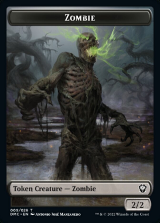 Phyrexian // Zombie Double-Sided Token [Dominaria United Tokens] | Black Swamp Games