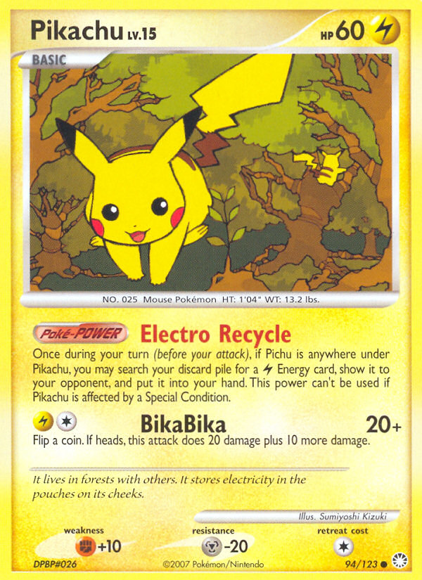 Pikachu (94/123) [Diamond & Pearl: Mysterious Treasures] | Black Swamp Games