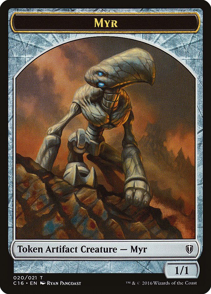 Myr // Bird (002) Double-Sided Token [Commander 2016 Tokens] | Black Swamp Games