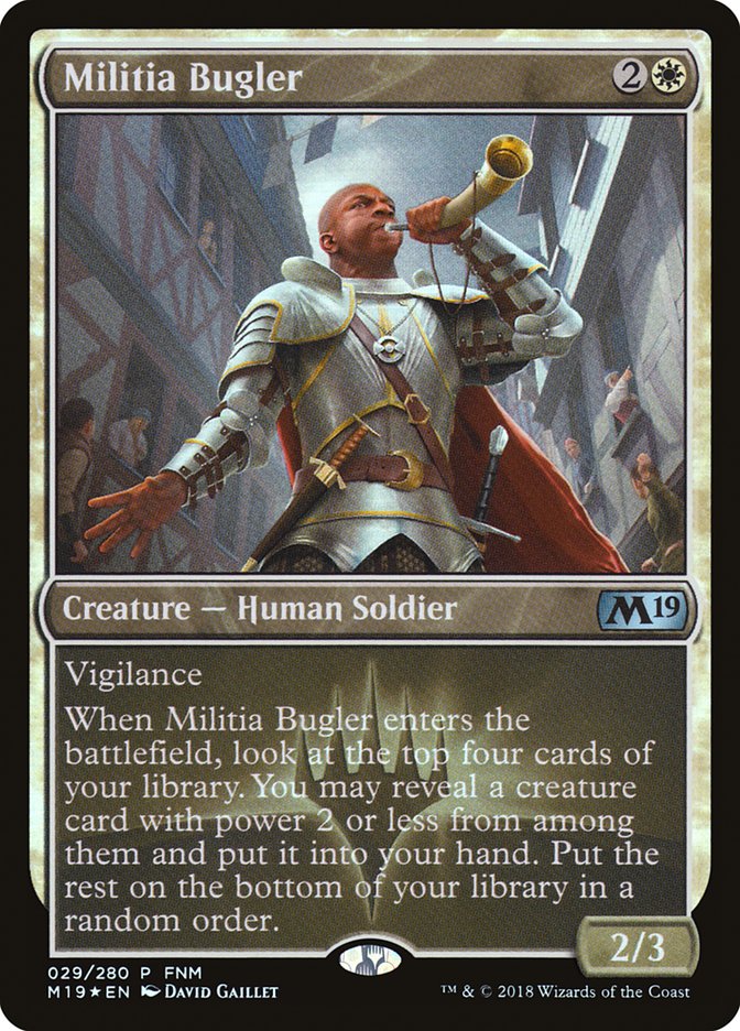 Militia Bugler (FNM) [Core Set 2019 Promos] | Black Swamp Games