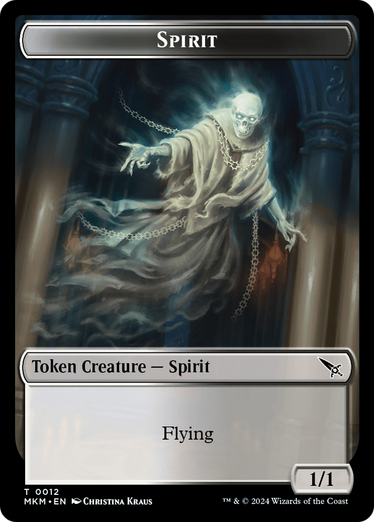 Spirit Token [Murders at Karlov Manor Tokens] | Black Swamp Games