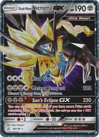 Dusk Mane Necrozma GX (90/156) (Jumbo Card) [Sun & Moon: Ultra Prism] | Black Swamp Games