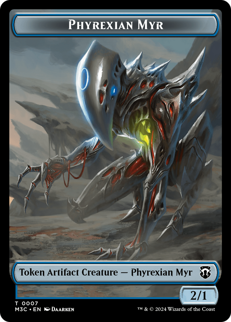 Phyrexian Myr // Servo Double-Sided Token [Modern Horizons 3 Commander Tokens] | Black Swamp Games