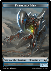 Phyrexian Myr (Ripple Foil) // Servo Double-Sided Token [Modern Horizons 3 Commander Tokens] | Black Swamp Games