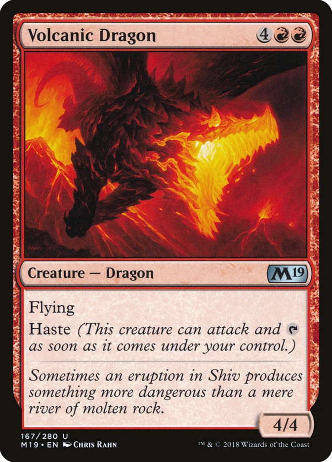 Volcanic Dragon [Core Set 2019] | Black Swamp Games