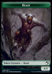 Human // Beast (008) Double-Sided Token [Innistrad: Midnight Hunt Tokens] | Black Swamp Games
