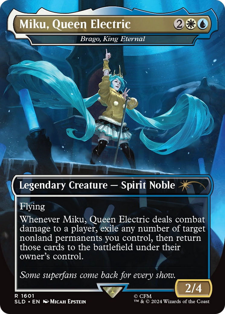 Miku, Queen Electric - Brago, King Eternal (Rainbow Foil) [Secret Lair Drop Series] | Black Swamp Games