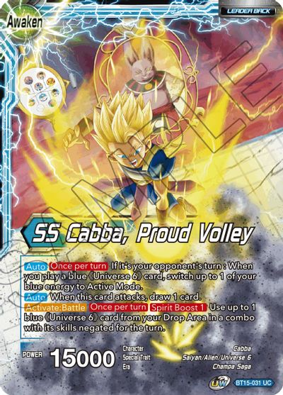 Cabba // SS Cabba, Proud Volley (BT15-031) [Saiyan Showdown] | Black Swamp Games
