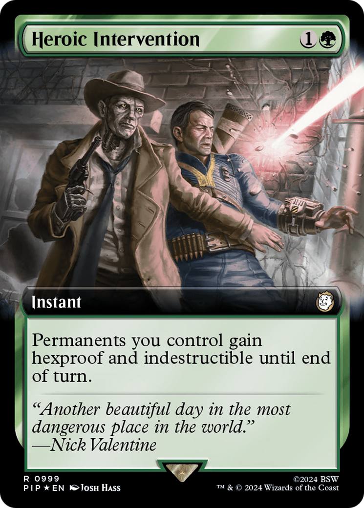 Heroic Intervention (Extended Art) (Surge Foil) [Fallout] | Black Swamp Games