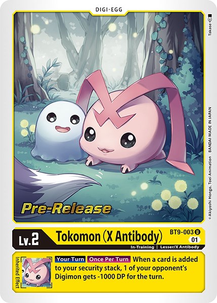 Tokomon (X Antibody) [BT9-003] [X Record Pre-Release Promos] | Black Swamp Games