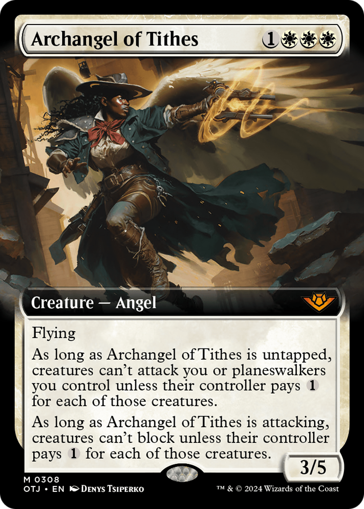 Archangel of Tithes (Extended Art) [Outlaws of Thunder Junction] | Black Swamp Games