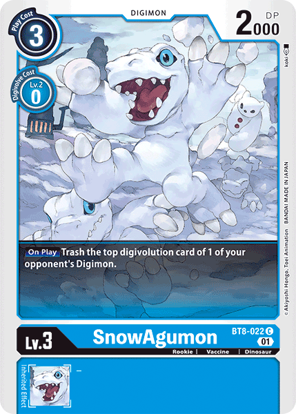 SnowAgumon [BT8-022] [New Awakening] | Black Swamp Games