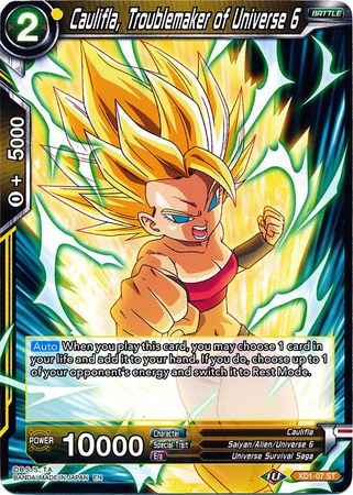 Caulifla, Troublemaker of Universe 6 (XD1-07) [Assault of the Saiyans] | Black Swamp Games
