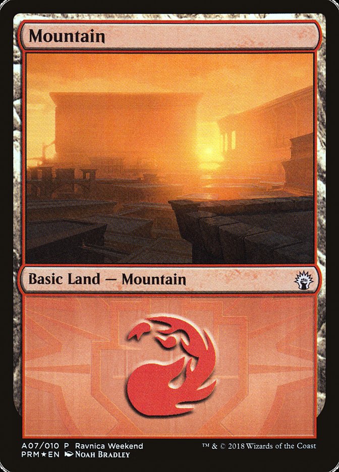 Mountain (A07) [Ravnica Allegiance Ravnica Weekend] | Black Swamp Games