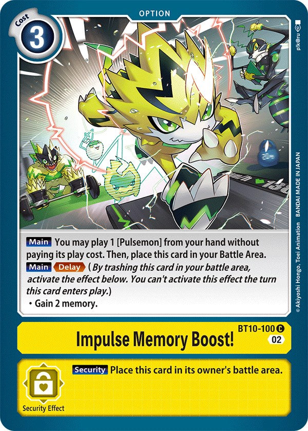 Impulse Memory Boost! [BT10-100] [Xros Encounter] | Black Swamp Games