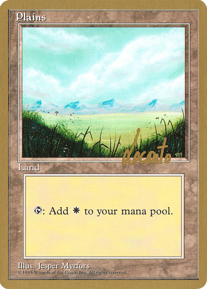 Plains (ml366) (Michael Loconto) [Pro Tour Collector Set] | Black Swamp Games