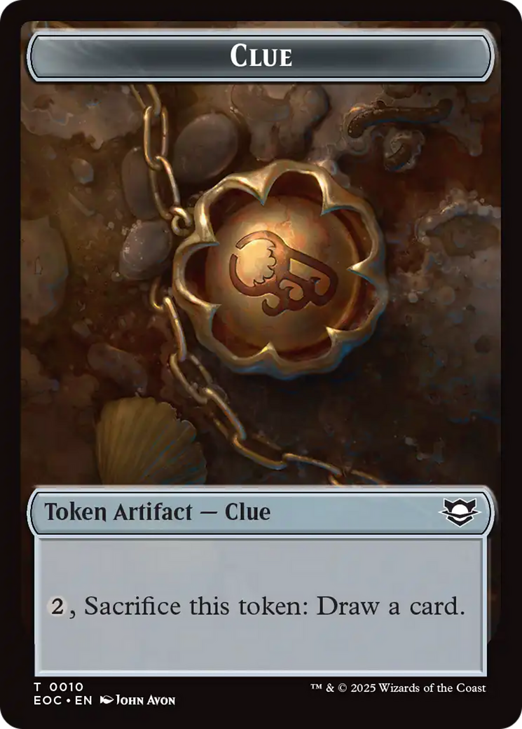 Clue // Beast (0005) Double-Sided Token [Edge of Eternities Commander Tokens] | Black Swamp Games