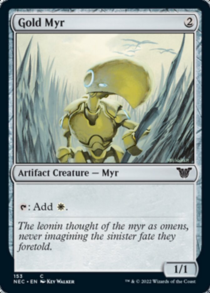 Gold Myr [Kamigawa: Neon Dynasty Commander] | Black Swamp Games