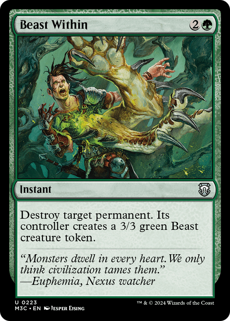 Beast Within (Ripple Foil) [Modern Horizons 3 Commander] | Black Swamp Games