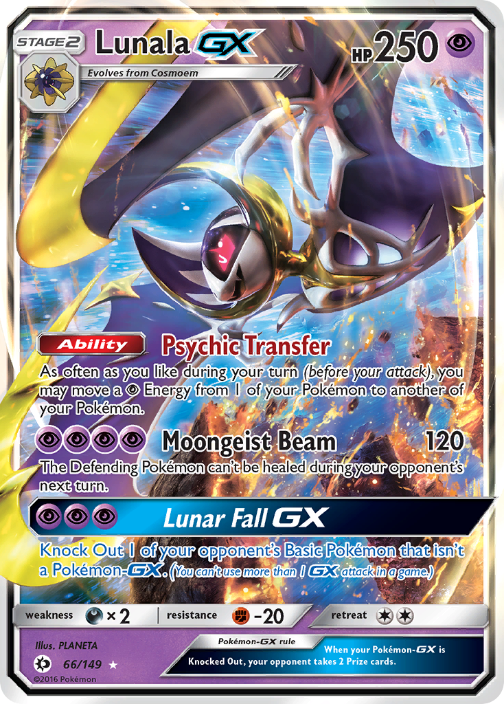 Lunala GX (66/149) [Sun & Moon: Base Set] | Black Swamp Games