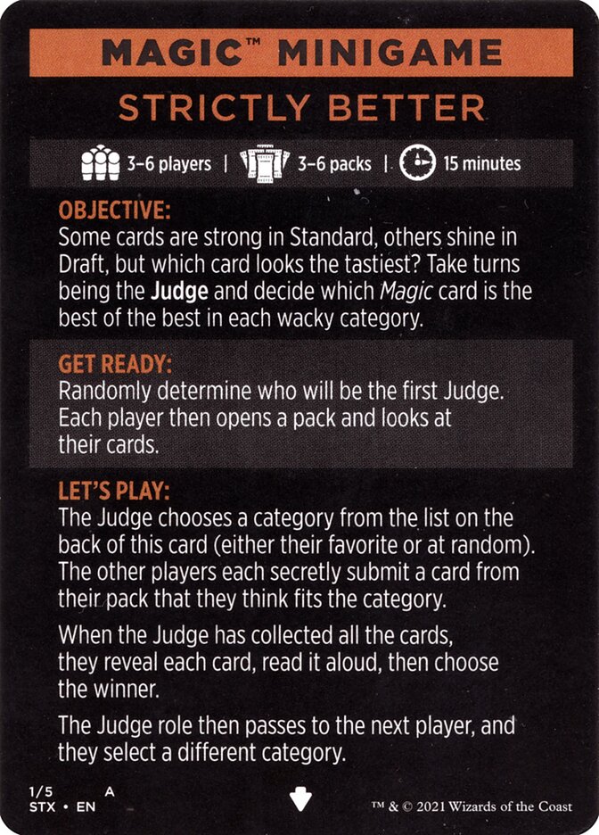 Strictly Better (Magic Minigame) [Strixhaven: School of Mages Minigame] | Black Swamp Games