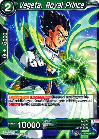 Vegeta, Royal Prince (SD9-03) [Assault of the Saiyans] | Black Swamp Games