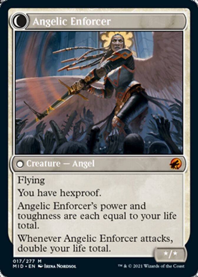 Enduring Angel // Angelic Enforcer [Innistrad: Midnight Hunt] | Black Swamp Games