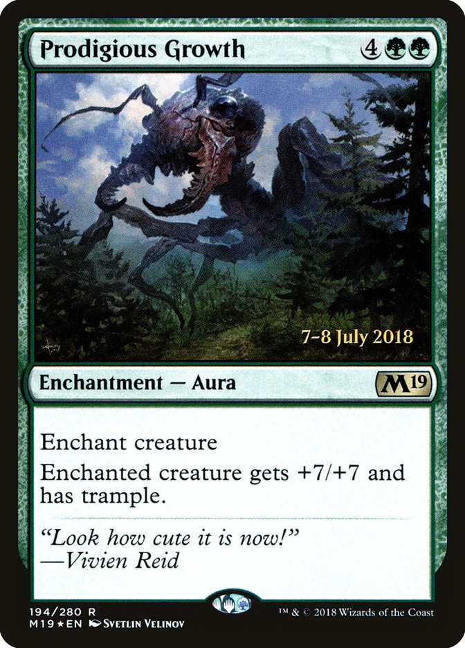 Prodigious Growth [Core Set 2019 Prerelease Promos] | Black Swamp Games
