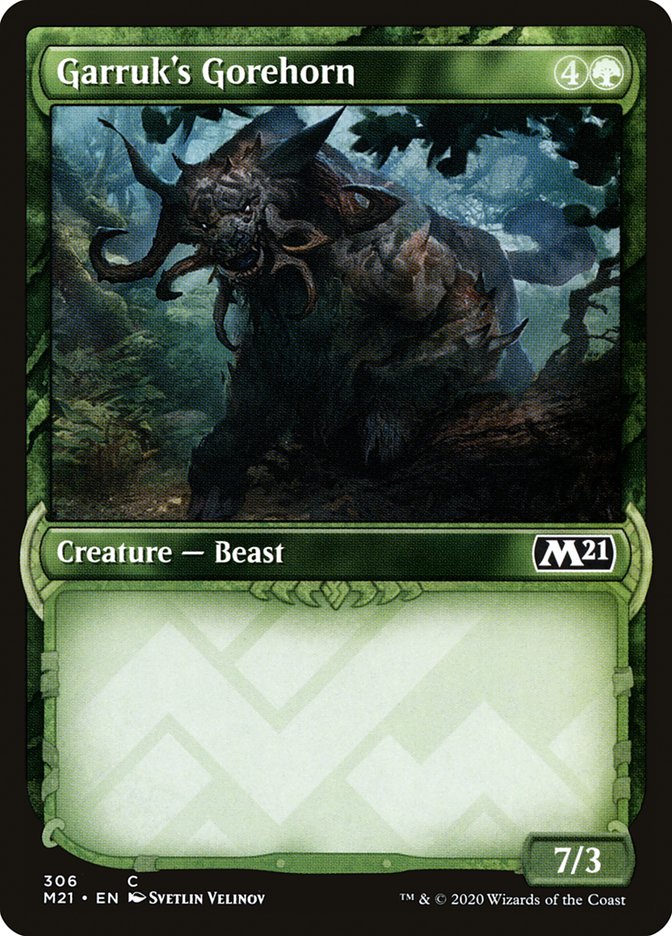 Garruk's Gorehorn (Showcase) [Core Set 2021] | Black Swamp Games