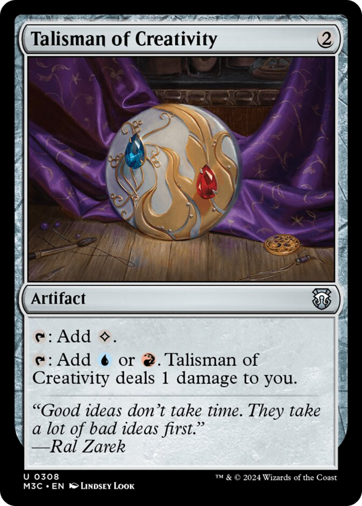 Talisman of Creativity (Ripple Foil) [Modern Horizons 3 Commander] | Black Swamp Games