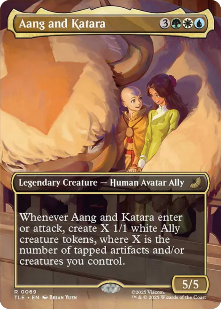Aang and Katara (Borderless) [Avatar: The Last Airbender: Eternal-Legal] | Black Swamp Games