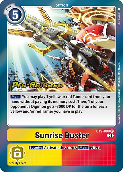 Sunrise Buster [BT9-099] [X Record Pre-Release Promos] | Black Swamp Games