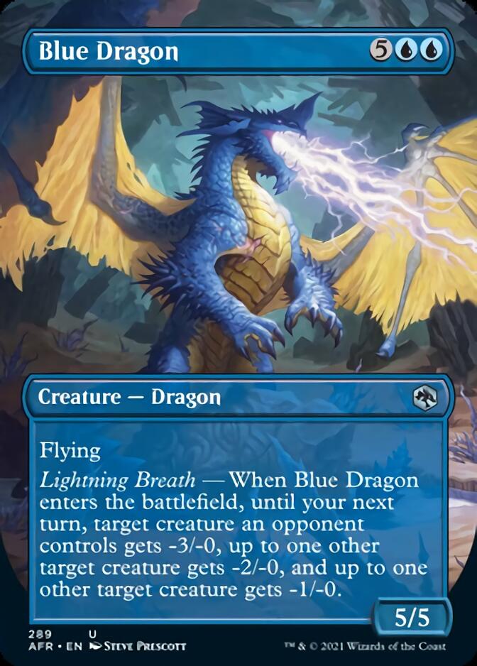 Blue Dragon (Borderless Alternate Art) [Dungeons & Dragons: Adventures in the Forgotten Realms] | Black Swamp Games