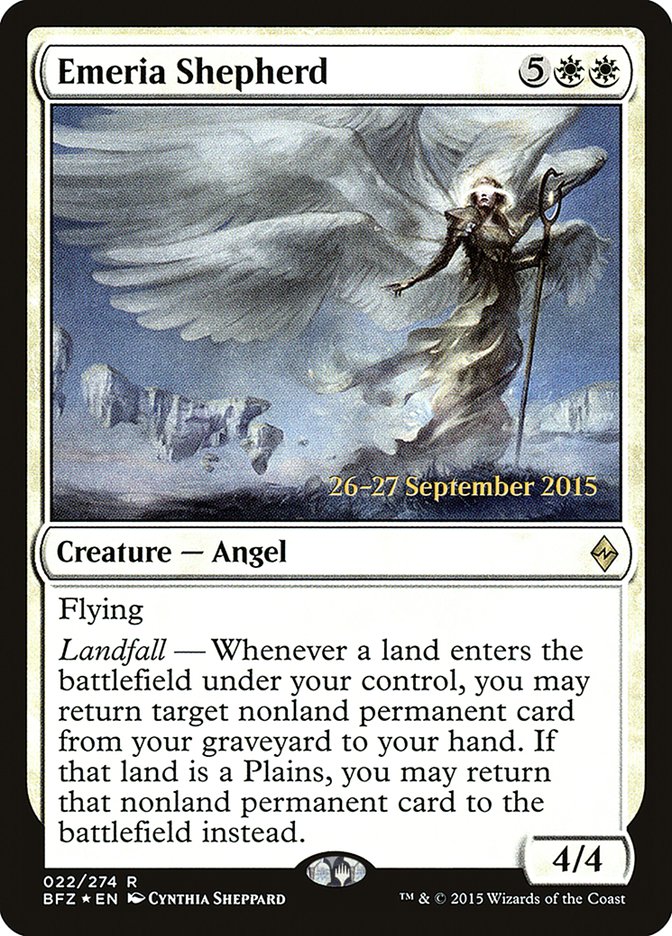 Emeria Shepherd [Battle for Zendikar Prerelease Promos] | Black Swamp Games