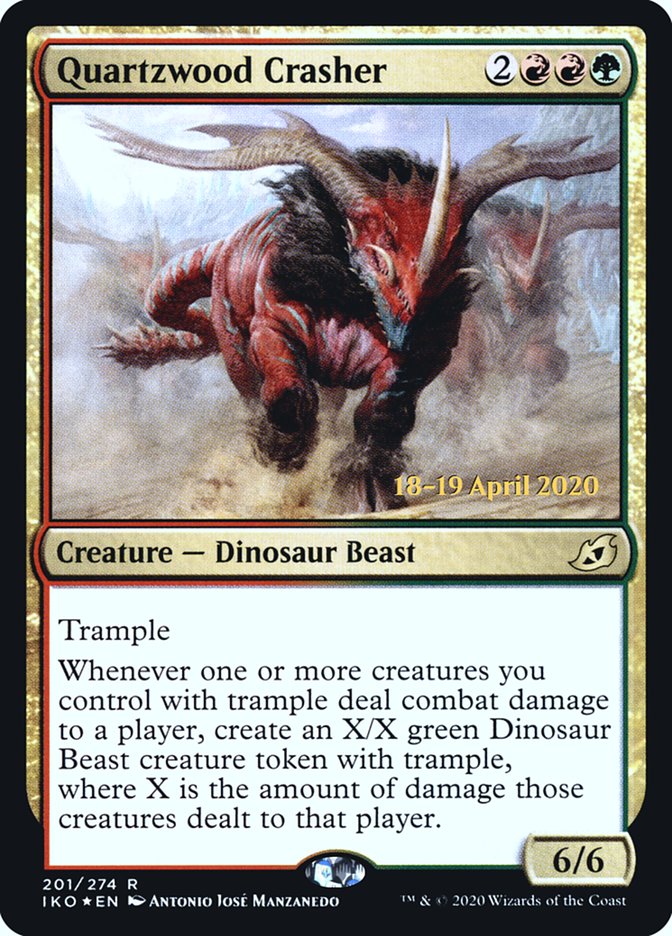 Quartzwood Crasher [Ikoria: Lair of Behemoths Prerelease Promos] | Black Swamp Games