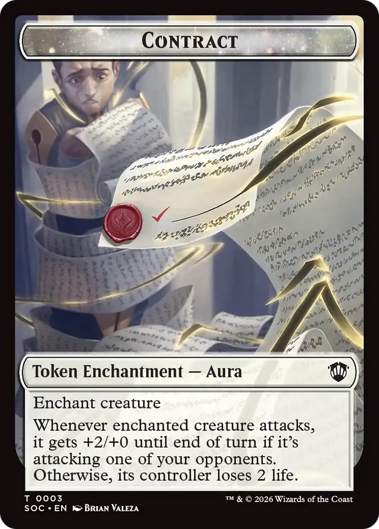 Contract // Copy Double-Sided Token [Secrets of Strixhaven Commander Tokens] | Black Swamp Games