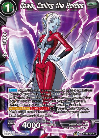 Towa, Calling the Hordes (BT15-126) [Saiyan Showdown] | Black Swamp Games