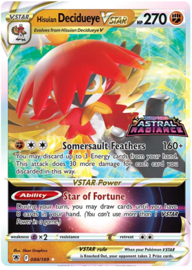 Hisuian Decidueye VSTAR (084/189) (Jumbo Card) [Sword & Shield: Astral Radiance] | Black Swamp Games