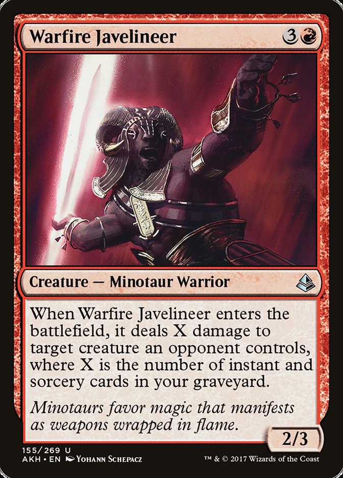 Warfire Javelineer [Amonkhet] | Black Swamp Games
