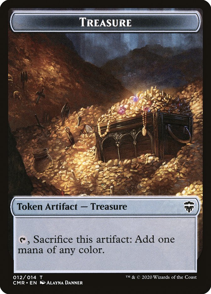 Copy (013) // Treasure Double-Sided Token [Commander Legends Tokens] | Black Swamp Games