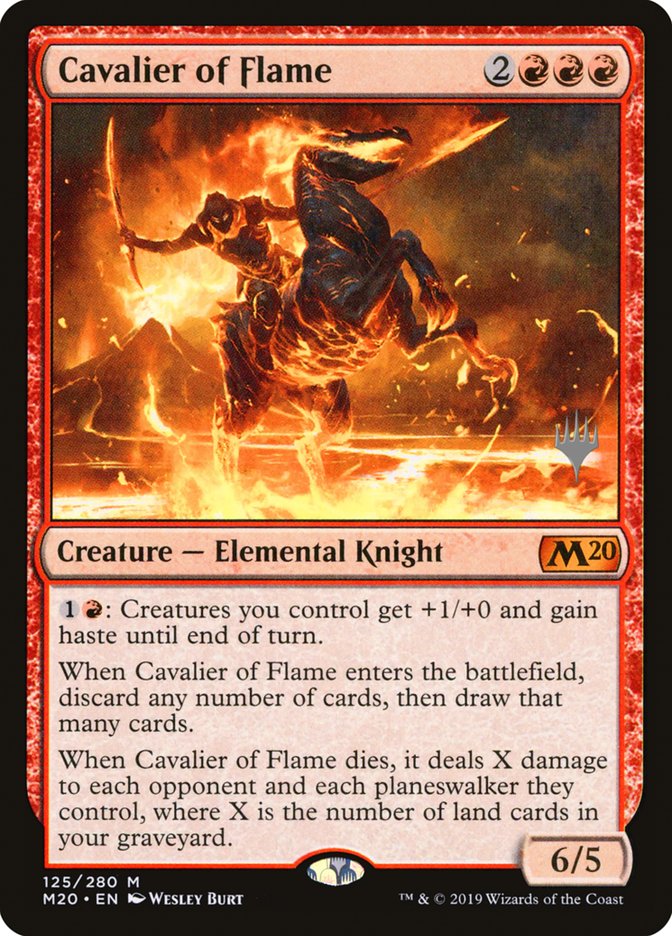 Cavalier of Flame (Promo Pack) [Core Set 2020 Promos] | Black Swamp Games