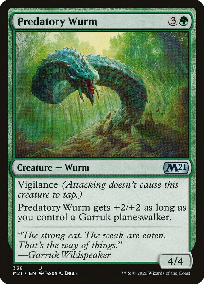 Predatory Wurm [Core Set 2021] | Black Swamp Games