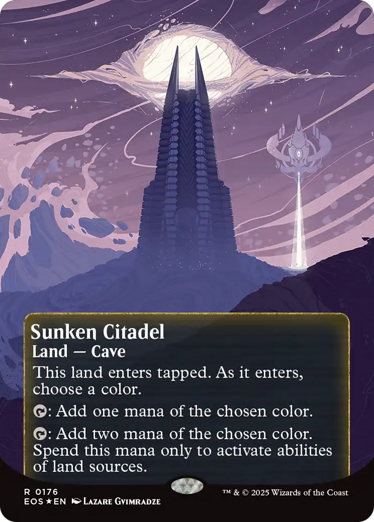 Sunken Citadel (0176) (Borderless) (Galaxy Foil) [Edge of Eternities: Stellar Sights] | Black Swamp Games