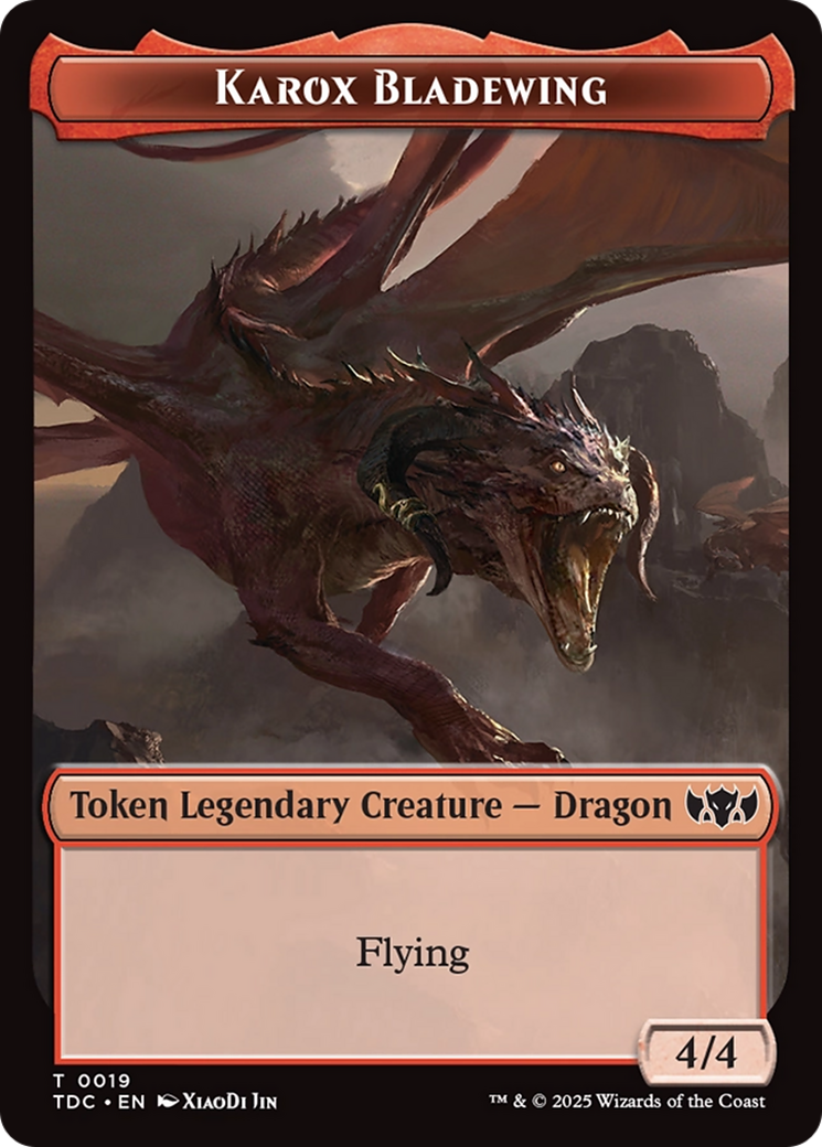 Karox Bladewing // Copy Double-Sided Token [Tarkir: Dragonstorm Commander Tokens] | Black Swamp Games