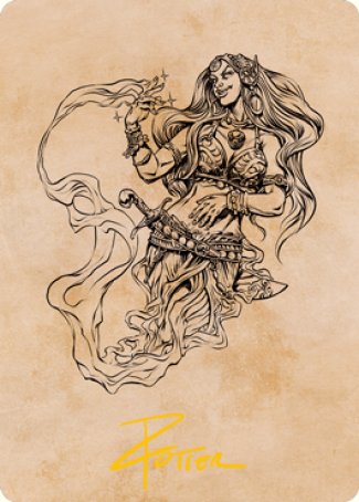 Djinni Windseer (Showcase) Art Card (Gold-Stamped Signature) [Dungeons & Dragons: Adventures in the Forgotten Realms Art Series] | Black Swamp Games