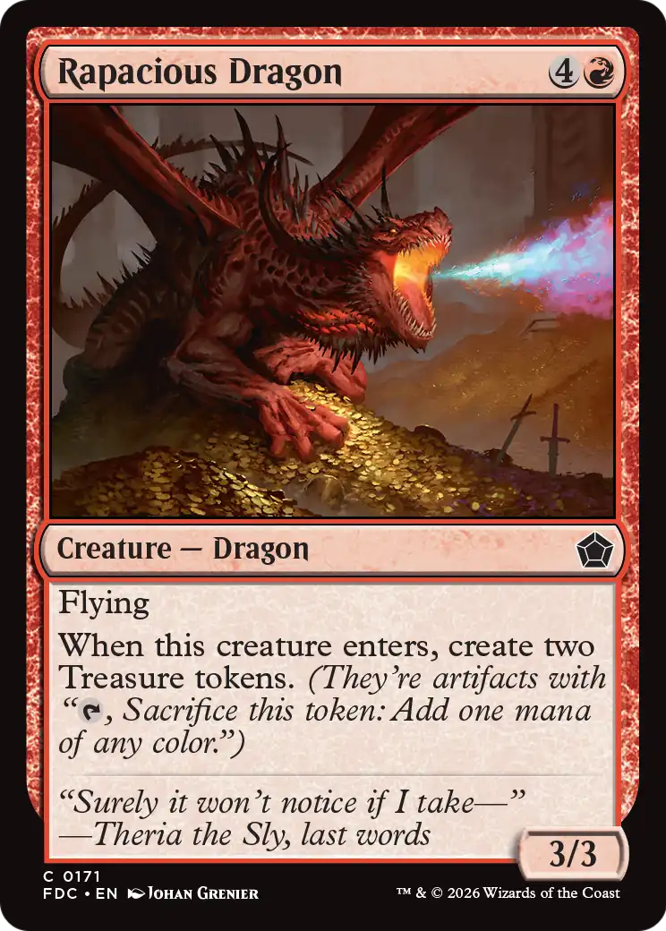 Rapacious Dragon [Foundations Commander] | Black Swamp Games