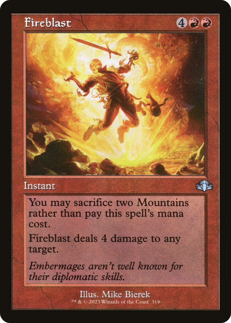 Fireblast (Retro) [Dominaria Remastered] | Black Swamp Games
