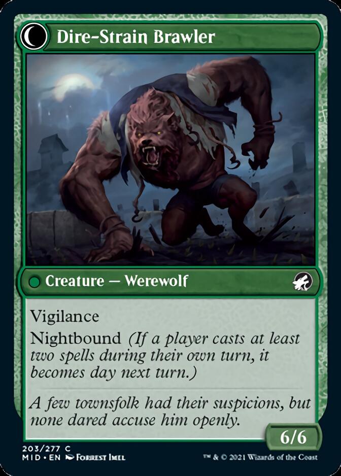 Tireless Hauler // Dire-Strain Brawler [Innistrad: Midnight Hunt] | Black Swamp Games