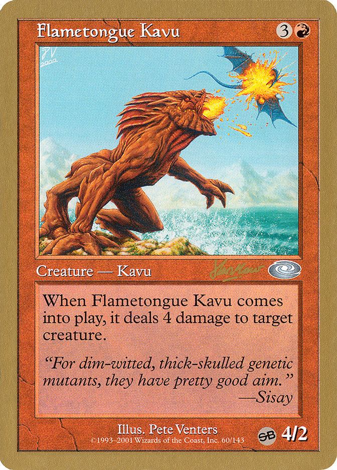 Flametongue Kavu (Sim Han How) (SB) [World Championship Decks 2002] | Black Swamp Games