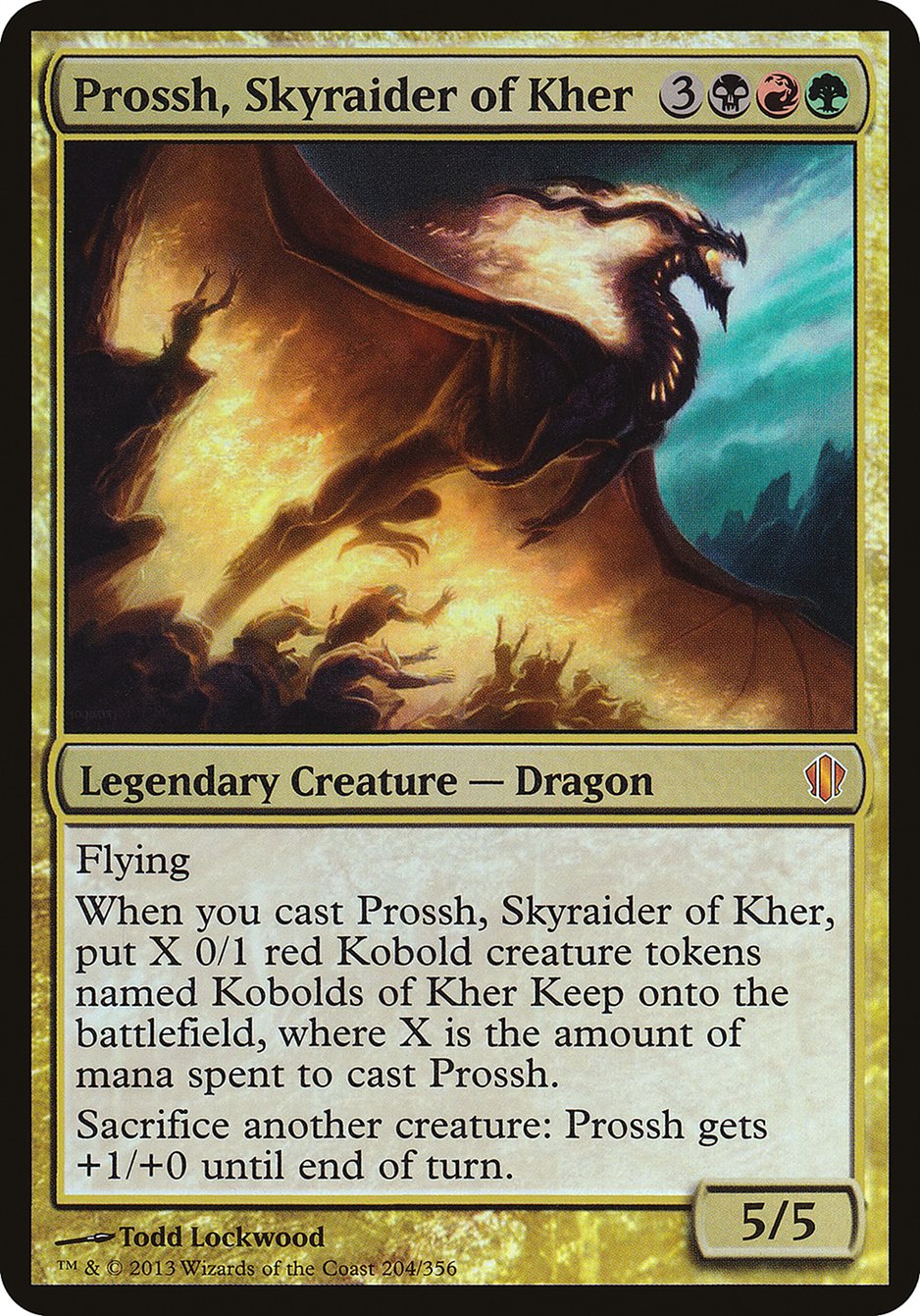 Prossh, Skyraider of Kher (Oversized) [Commander 2013 Oversized] | Black Swamp Games